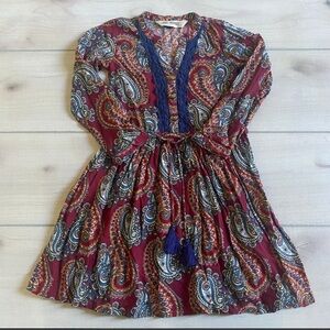 Jak & Peppar Paisley Kids Dress with Navy Accents
